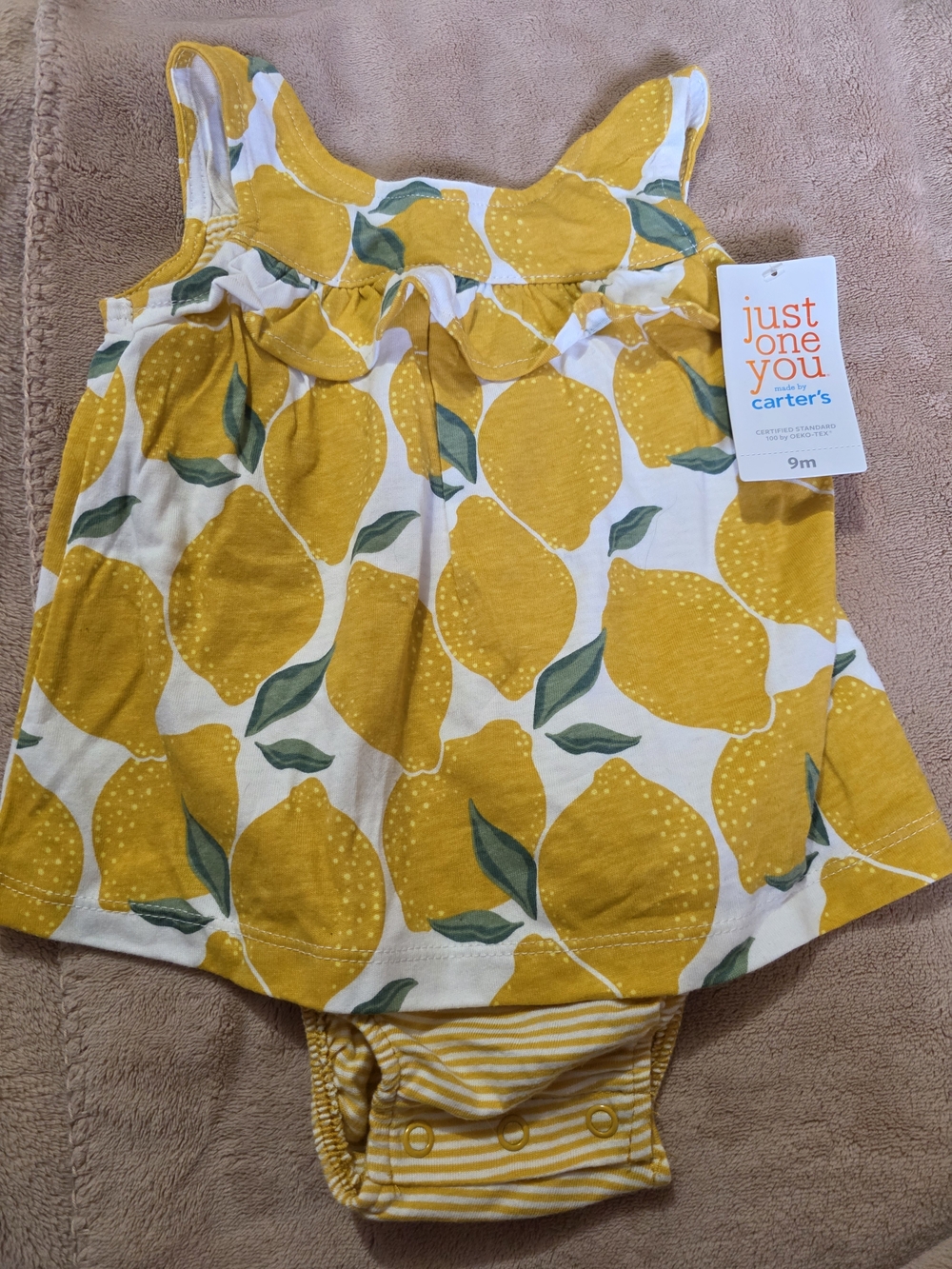 Carter's Yellow Lemon Print Baby One-Piece